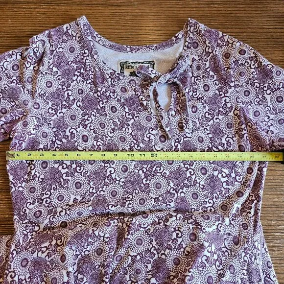 Effie's Heart Purple Patterned Midi Dress - Picture 5 of 11